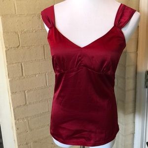 Beautiful red sleeveless Ann Taylor blouse